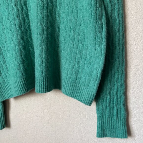 J. Crew XL Cozy Wool Blend Extra-Soft Yarn Cable-Knit Mockneck Sweater - Picture 5 of 9